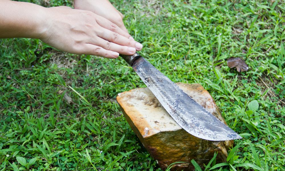 Stone methods for sharpening